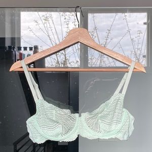 cosabella mint green lace bralette